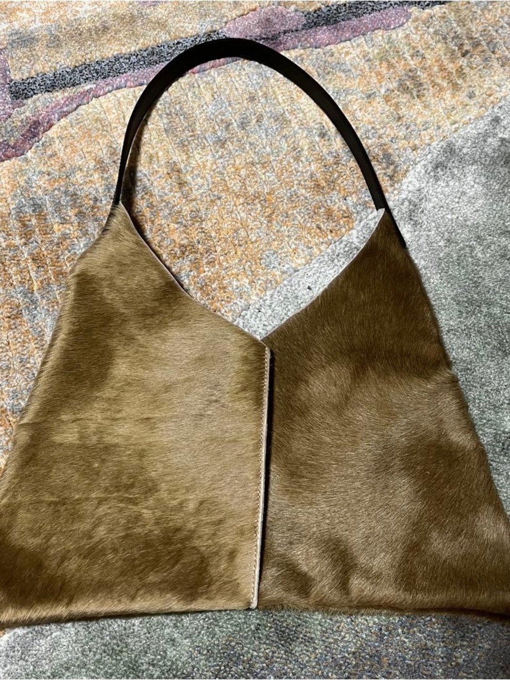 Umberto Farina calf hair Shoulder Bag - Minimal Hobo Tote
